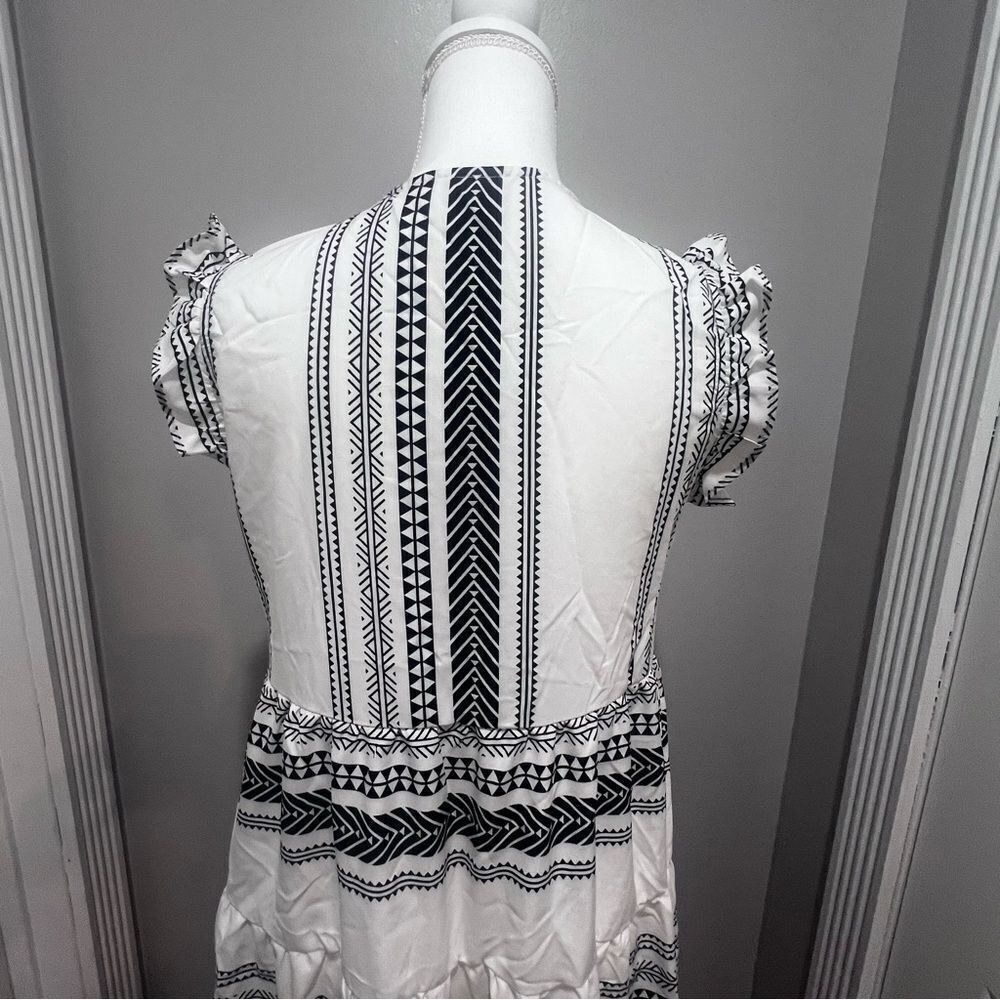 NWT Cupshe Boho Sleeveless Ruffled Midi Dress womens size xs - Picture 8 of 12